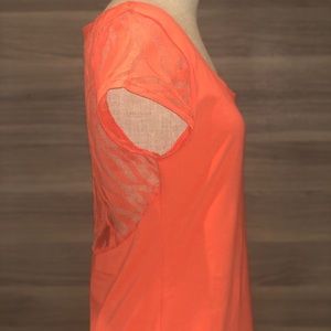 Bright coral Charlotte Russe tunic top